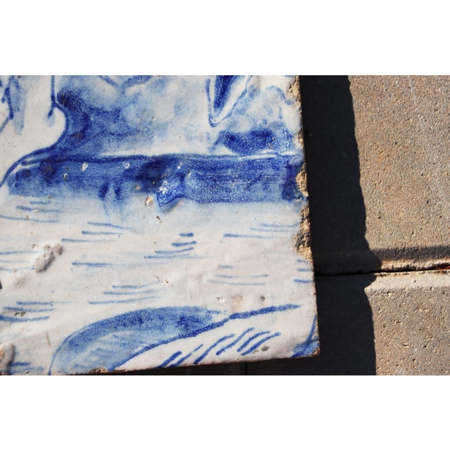 18th Century Tile Dancing Feet, Portuguese Antique Baroque For Sale - Image 4 of 7