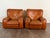 1970s Vintage 1970s Italian Cognac Leather Lounge Chairs For Sale - Image 5 of 12