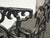 Vintage Spanish Style Cast Iron Three Panel Ornate Black Fireplace Screen For Sale - Image 13 of 18