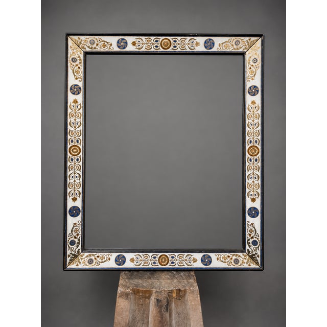 19th Century French Charles X Verre Églomisé Mirror, Circa 1860 For Sale - Image 4 of 8