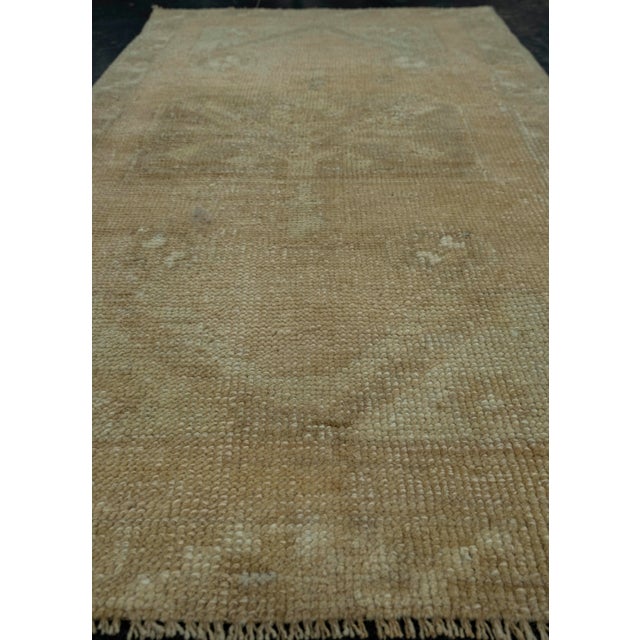 Turkish Turkish Mini Rug Oriental Hand Knotted Vintage Rug 1'9" x 3' #16431 For Sale - Image 3 of 8