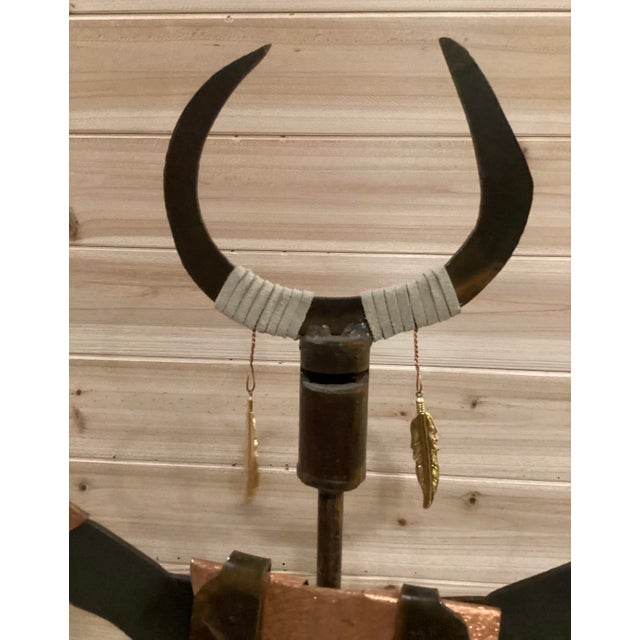 Mid 20th Century Shaman Mixed Metal Sculpture Attributed to Bill Worrell (1936-2021) For Sale - Image 4 of 10