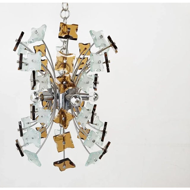 Mid-Century Sputnik Chandelier in Glass, 1970s For Sale - Image 10 of 10