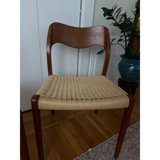 Mid-Century Modern Model 71 Dining Chairs by Niels Otto Møller for j.l. Møllers Mødelfabrik, 1960s For Sale - Image 3 of 10