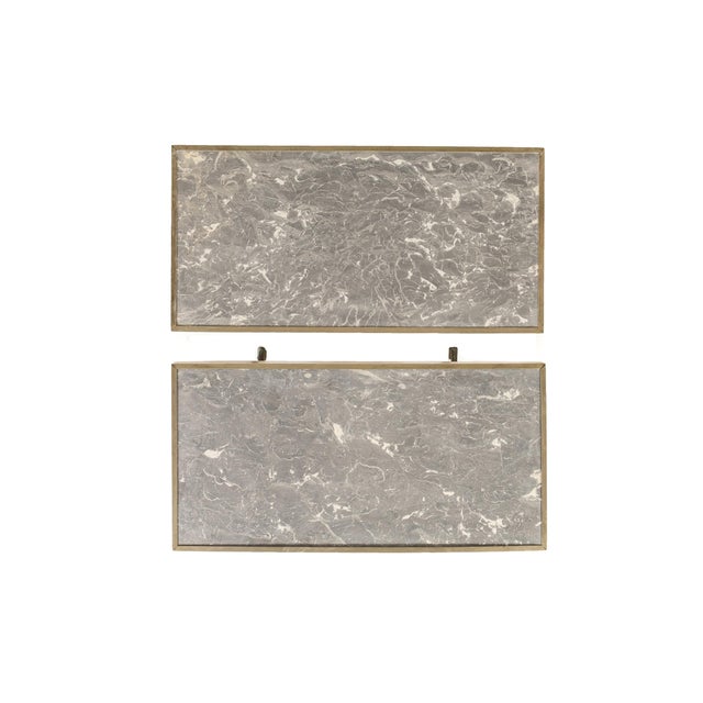 Forest Green 19th Century Garden Tables with Marble Tops, Set of 2 For Sale - Image 8 of 11