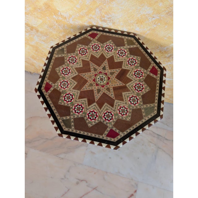 1950s Marquetry Side Table, 1950 For Sale - Image 5 of 8