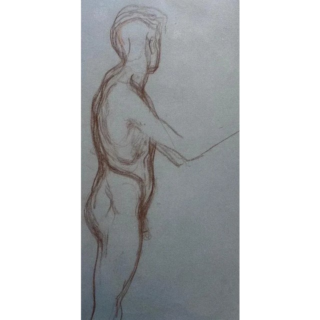 Otto Vautier, Esquisse d'homme, 1910, Pencil on Paper For Sale - Image 6 of 6
