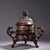 Copper & Silver Dragon Incense Burner, Coiled-Dragon Censer With Elephant Feet For Sale - Image 4 of 10