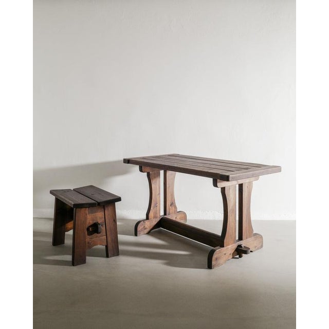 1930s Early Swedish Modern Wooden Berga Pine Table by David Rosén for Nordiska Kompaniet, 1930s For Sale - Image 5 of 7