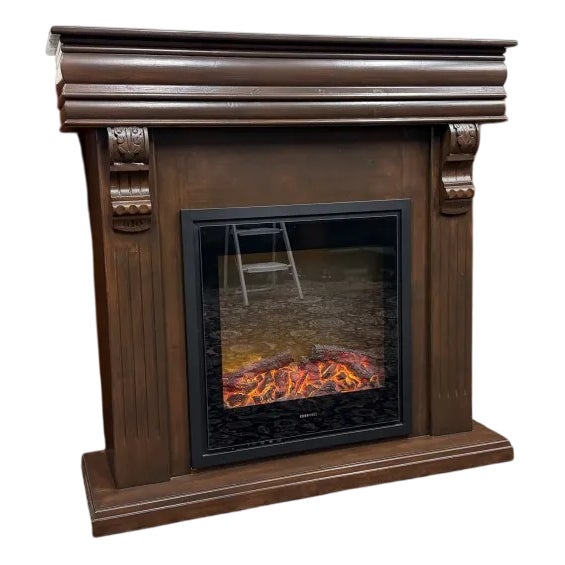 English Decorative Fireplace in Wood For Sale