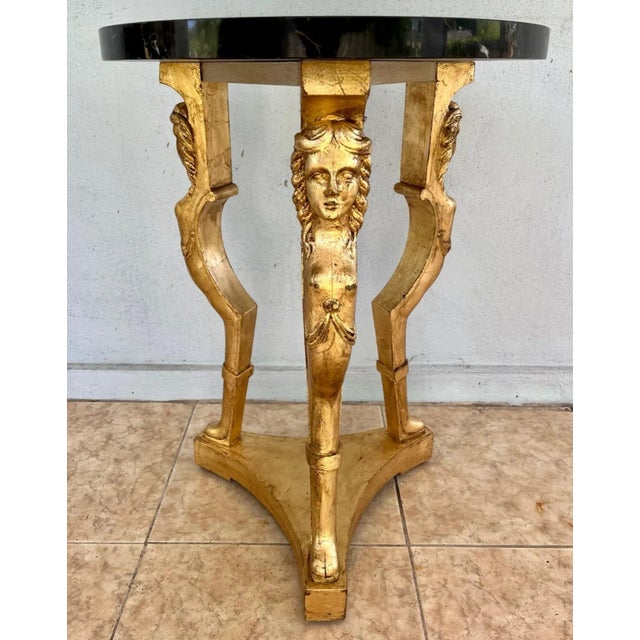 French 19th Century Grand Tour Neoclassical Giltwood Gueridon. For Sale - Image 4 of 11