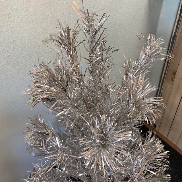 Vintage Mid Century Modern 4 Foot Tinsel Christmas Tree For Sale In Sacramento - Image 6 of 10