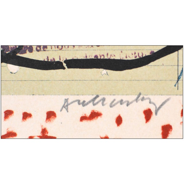 1978 Juin Et Fils Abstract Red Lithograph Pierre Alechinsky For Sale In Minneapolis - Image 6 of 8