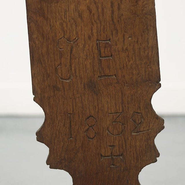 Special antique flail from 1832, used in the traditional processing of flax. This original farming tool is made of solid...