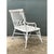 Mid-Century Modern Vintage White Fiddlehead Rattan Garden Bench For Sale - Image 3 of 12