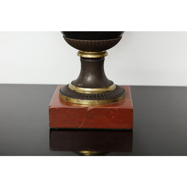 Pair of Antique French Bronze Urn Lamps in the Neoclassic Manner For Sale In New York - Image 6 of 7