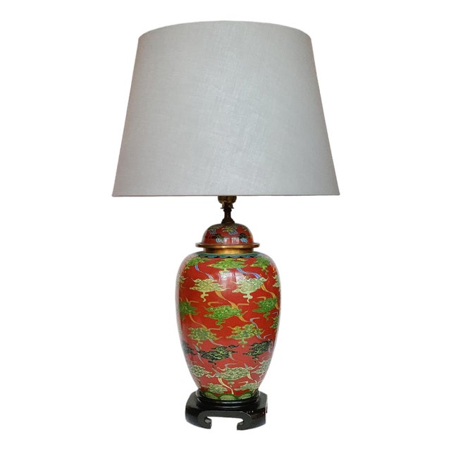 Mid-20th Century Chinese Cloisonné Table Lamp For Sale