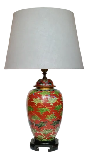 Mid-20th Century Chinese Cloisonné Table Lamp