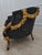1950s Midnight Royale Tufted Sofa | Black & Gold Baroque Statement Couch | Victorian Glam Living Room Sofa For Sale - Image 10 of 11