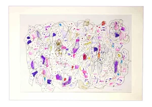 Maurizio Gracceva, Composition- Original Ink and Watercolor, 2010