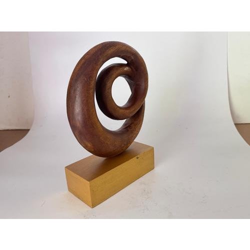 Wood Abstract Wooden Sculpture, France, 1970s For Sale - Image 7 of 8
