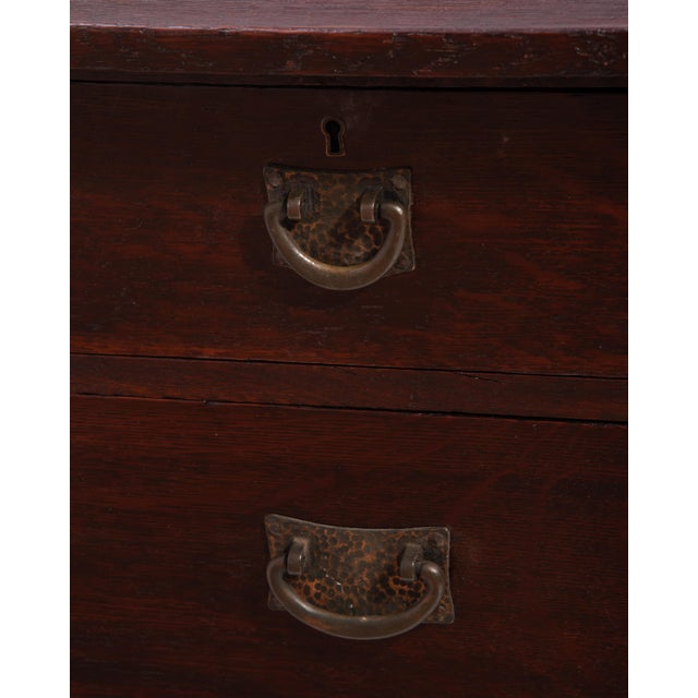 Stickley Brothers Sideboard Server Copper Hardware Mission Oak Art & Crafts Craftsman For Sale - Image 12 of 17