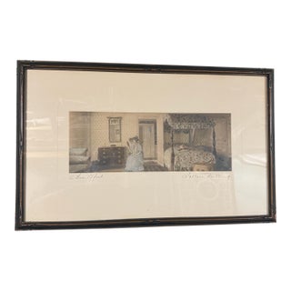Vintage Wallace Nutting Interior Scene Colored Litho Print Titled a Fine Effect For Sale