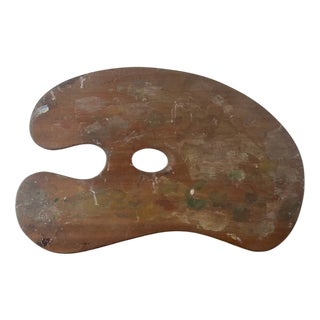 Antique Wood Painter's Palette from Windsor & Newton For Sale