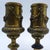 Pair of antique French Louis XVI-style decorative chandelier elements c.1880. These are heavy cast bronze with a worn gilt...