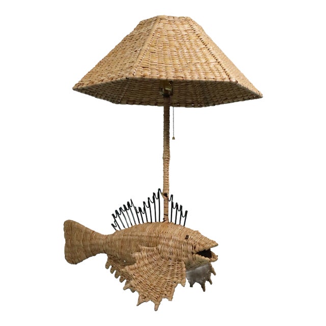 Single Fish Table Lamp by Mario Lopez Torres For Sale