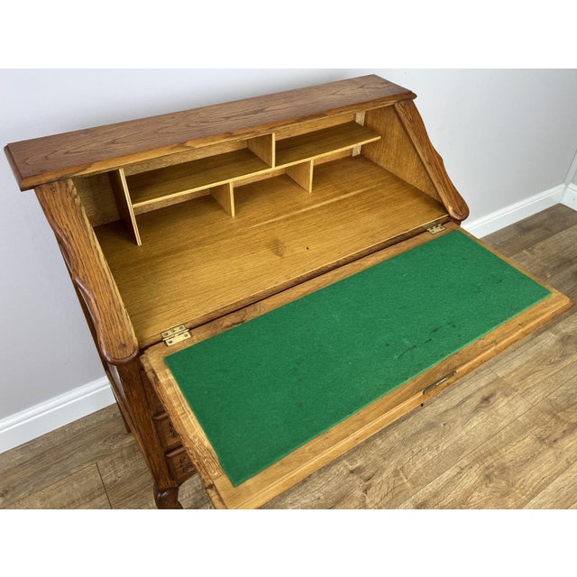 Vintage French Style Secretaire in Oak For Sale - Image 12 of 18