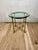 1960s Vintage Neoclassical Brass and Beveled Glass Gueridon Side Table For Sale - Image 5 of 8