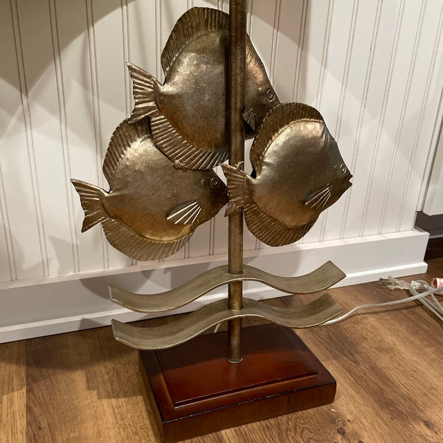 Mid-Century Modern 1990s Far Pavilion Metal Fish Lamps - a Pair For Sale - Image 3 of 7