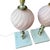 1940s Light Pink Glass Boudoir Lamps - A Pair For Sale - Image 4 of 5