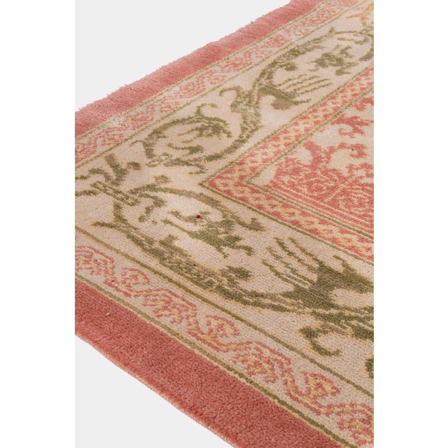 Vintage Circa 1960 Light Brick Spanish Hand Knotted Rug 12ft 5in X 14ft 2in For Sale In New York - Image 6 of 16