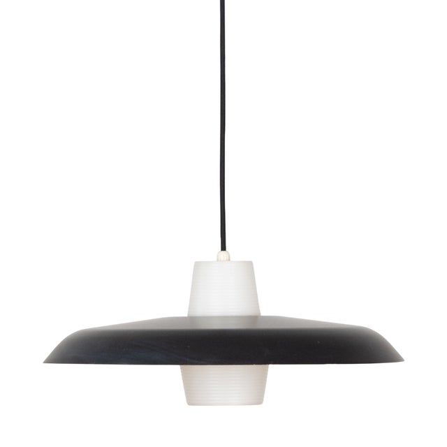 Vintage Pendant Lamp by Bent Karlby for Lyfa, Denmark, 1960s For Sale