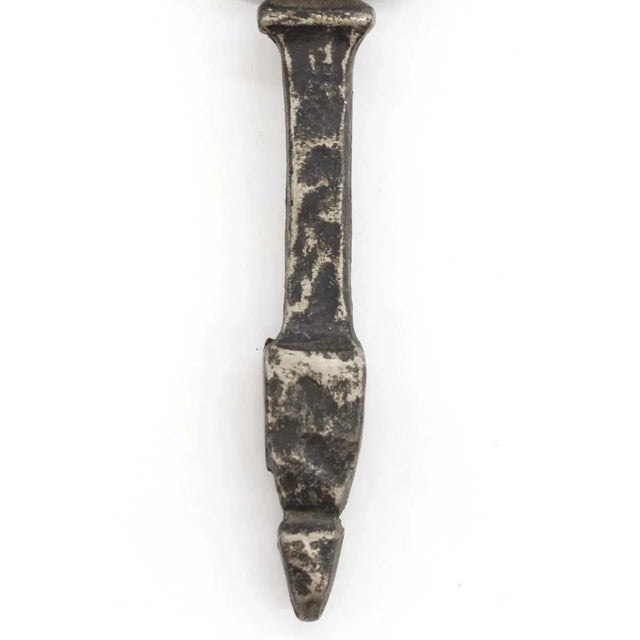 Arts & Crafts Mid 20th Century Vintage Arts & Crafts Hammered Brass Door Pull For Sale - Image 3 of 6