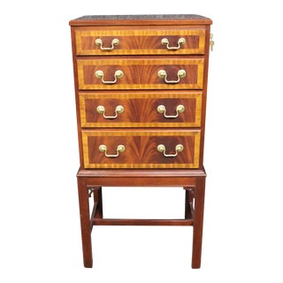 Hickory Chair James River Plantation Collection Mahogany Silverware Storage Chest For Sale