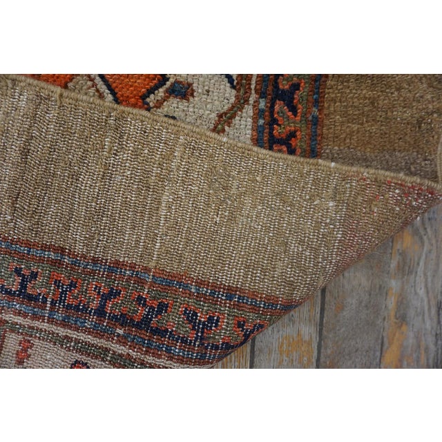 1880s Blue Navy Harshang Persian Bibikabad Rug 10'7" X 14'9" Handknotted Wool Carpet For Sale In New York - Image 6 of 7