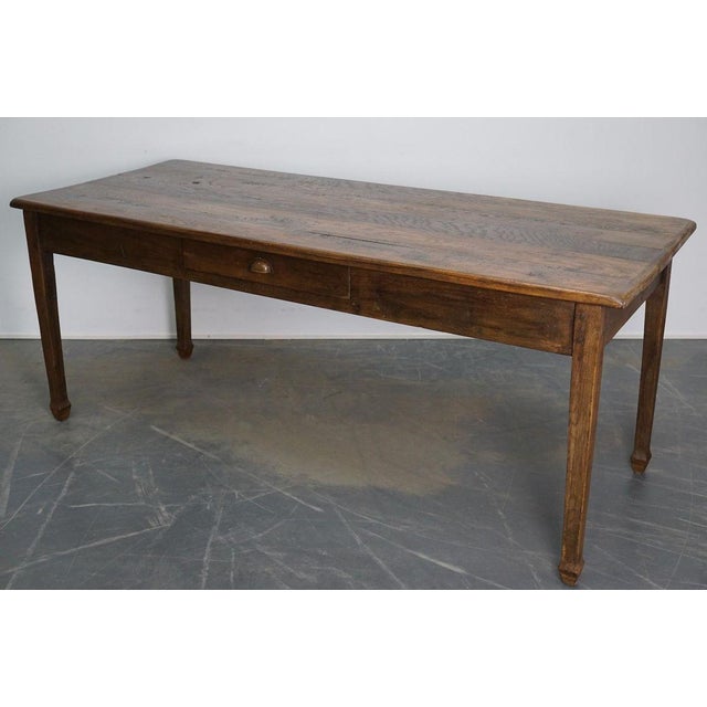 Antique French Oak Farmhouse Dining Table, Late 19th Century For Sale - Image 12 of 15