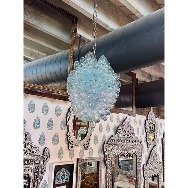 Vintage Clear Pendant of Hand-Blown Glass For Sale - Image 13 of 14