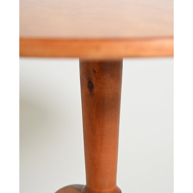 Wood Vintage Swedish Coffee Table with Round Elm Top, 1940s For Sale - Image 7 of 9