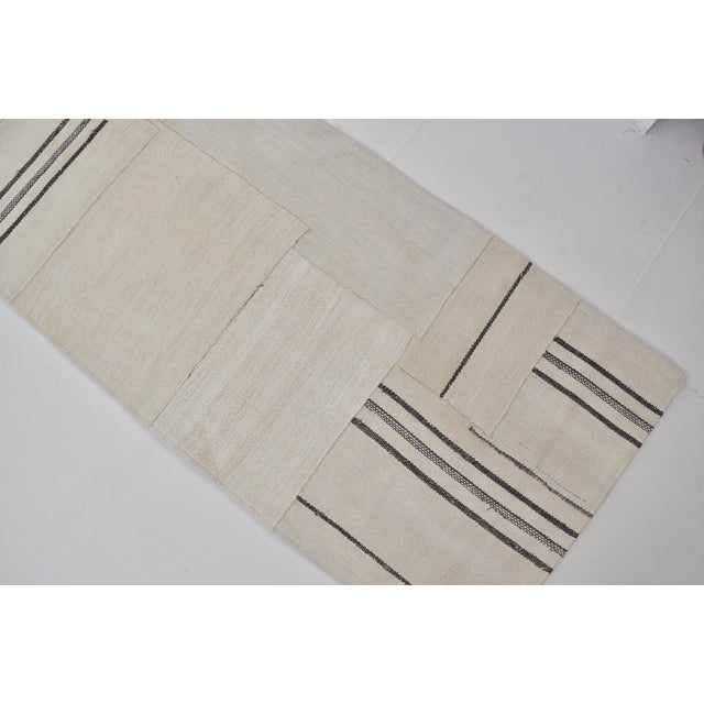 White Vintage Anatolian Hemp Runner For Sale - Image 8 of 10