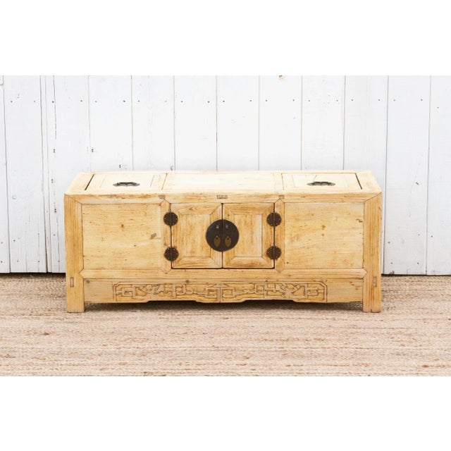 Antique Bleached Wood Chinese Chest For Sale - Image 10 of 10