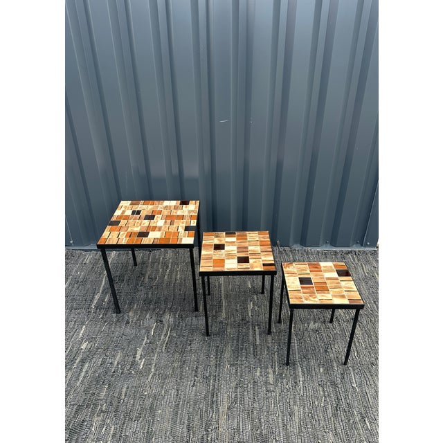 Vintage Nesting Tables by Mado Jolain, 1960s, Set of 3 For Sale - Image 6 of 18