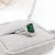 1.5cts 8x6mm Zambian Emerald Ring With Natural Diamond Halo in 14k White Gold, Size 6.75 For Sale - Image 4 of 8