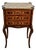 1890s Antique French Louis XV Walnut Inlaid & Marble Top Liquor Cabinet / Bar For Sale