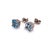 Natural Aquamarine Stud Earrings 14k White Gold 1.3 TCW Certified For Sale - Image 4 of 12
