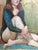 Mid-Century Modern Early Oil Painting - Portrait of a Sitting Girl For Sale - Image 3 of 9
