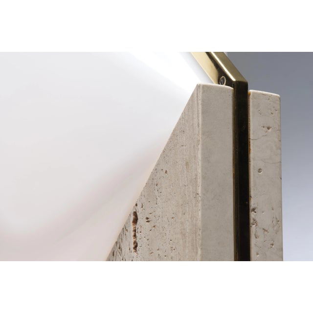 Large Travertine Table Lamp, 1975 For Sale - Image 9 of 15